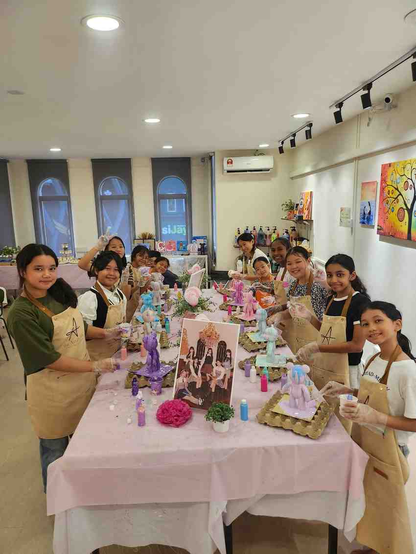 Children creating memorable moments at an ArtZ Club birthday party