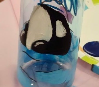 DIY bottle painting creative activity for kids at ArtZ Club