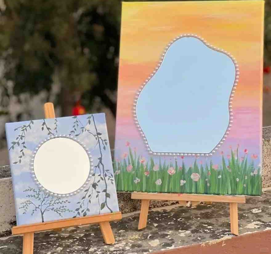 DIY mirror art activity for children at ArtZ Club