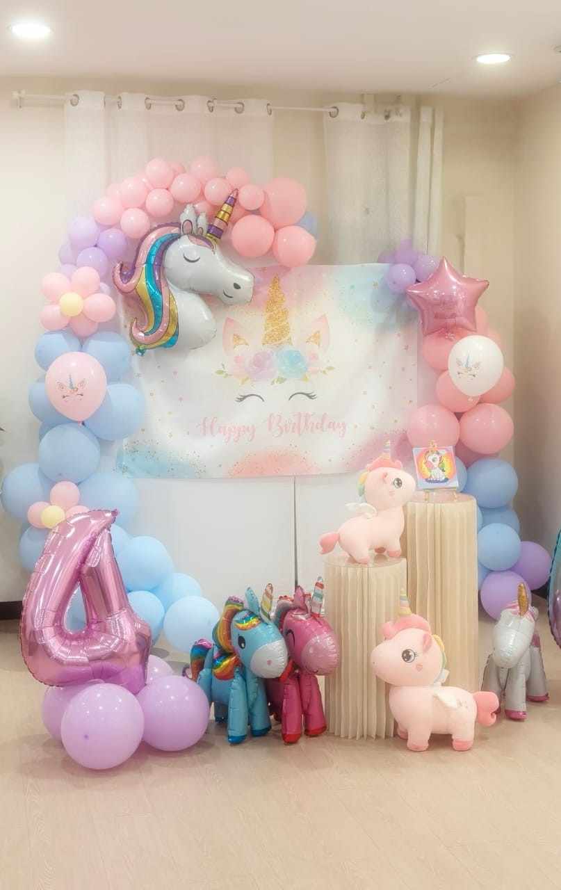 Kids party setup and balloon decoration