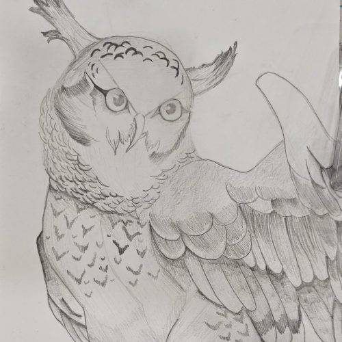 ArtZ Club student sketching artwork