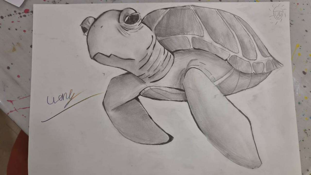 ArtZ Club student sketching artwork