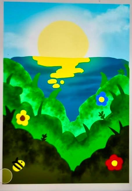 Young artist digital illustration
