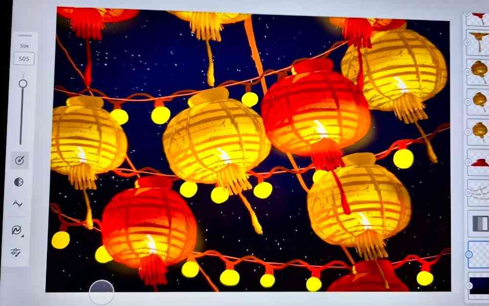Student digital drawing example